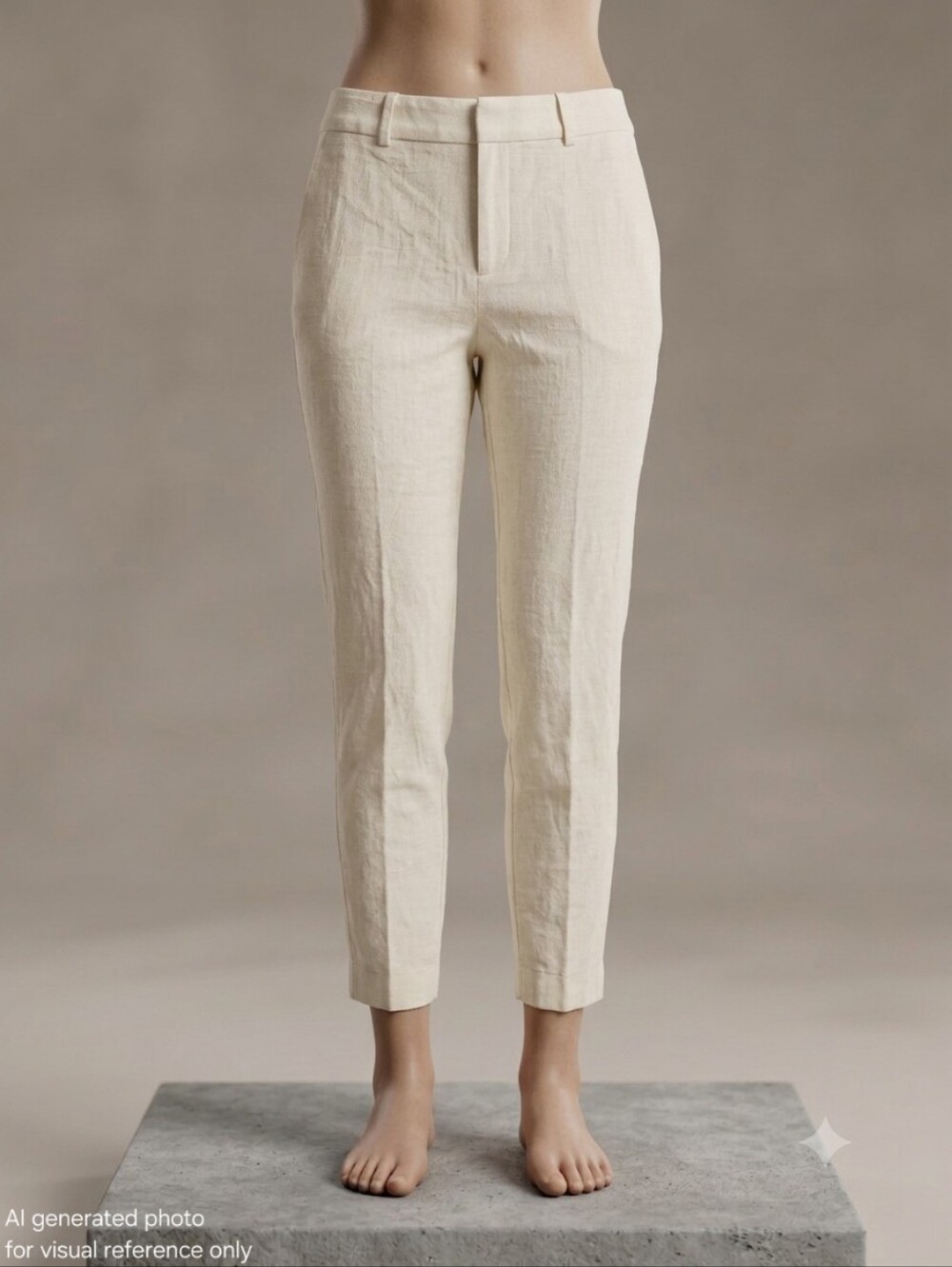 MANGO 100% Linen Suit Pants